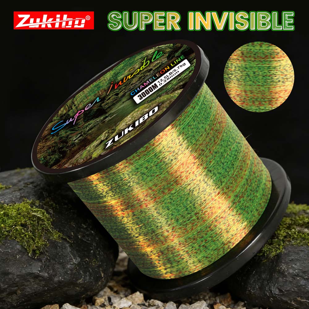 Fluorocarbon Line - ZUKIBO 3D крапчатая леска, желтая, пять